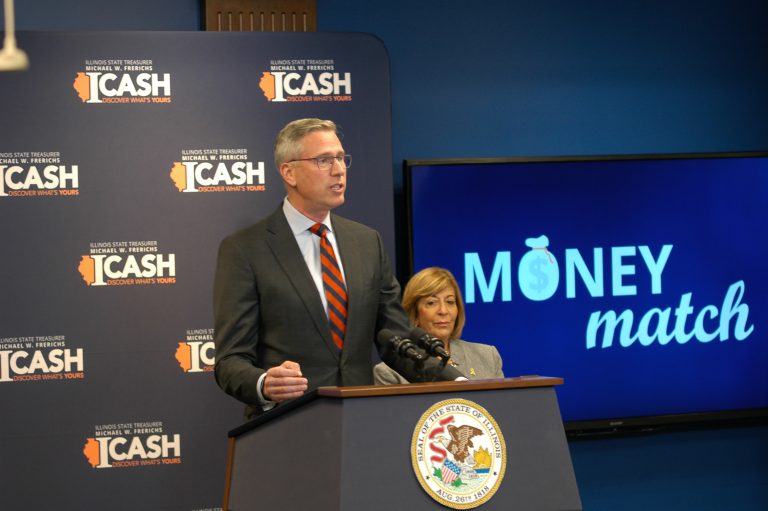 Treasurer Frerichs at Enhanced Money Match Press Conference