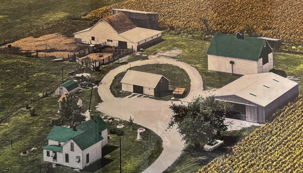Aerial view of Frerichs family farm