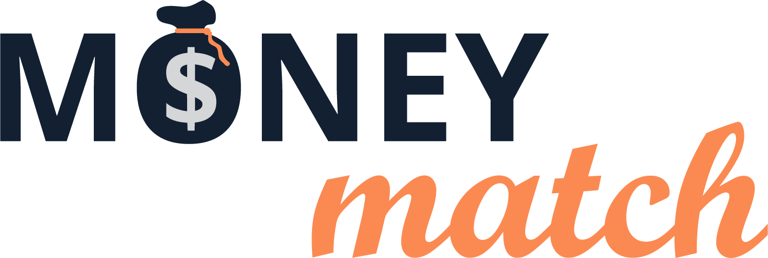 logo shows bag of money with the text Money Match