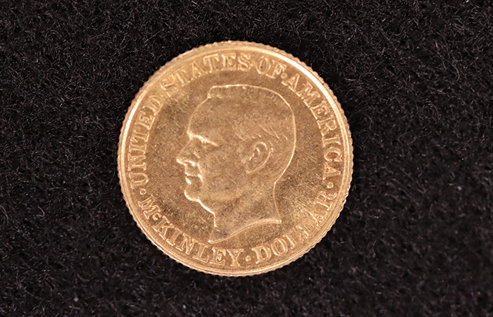 gold coin bearing the image of William McKinley
